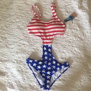 American flag bathing suit !